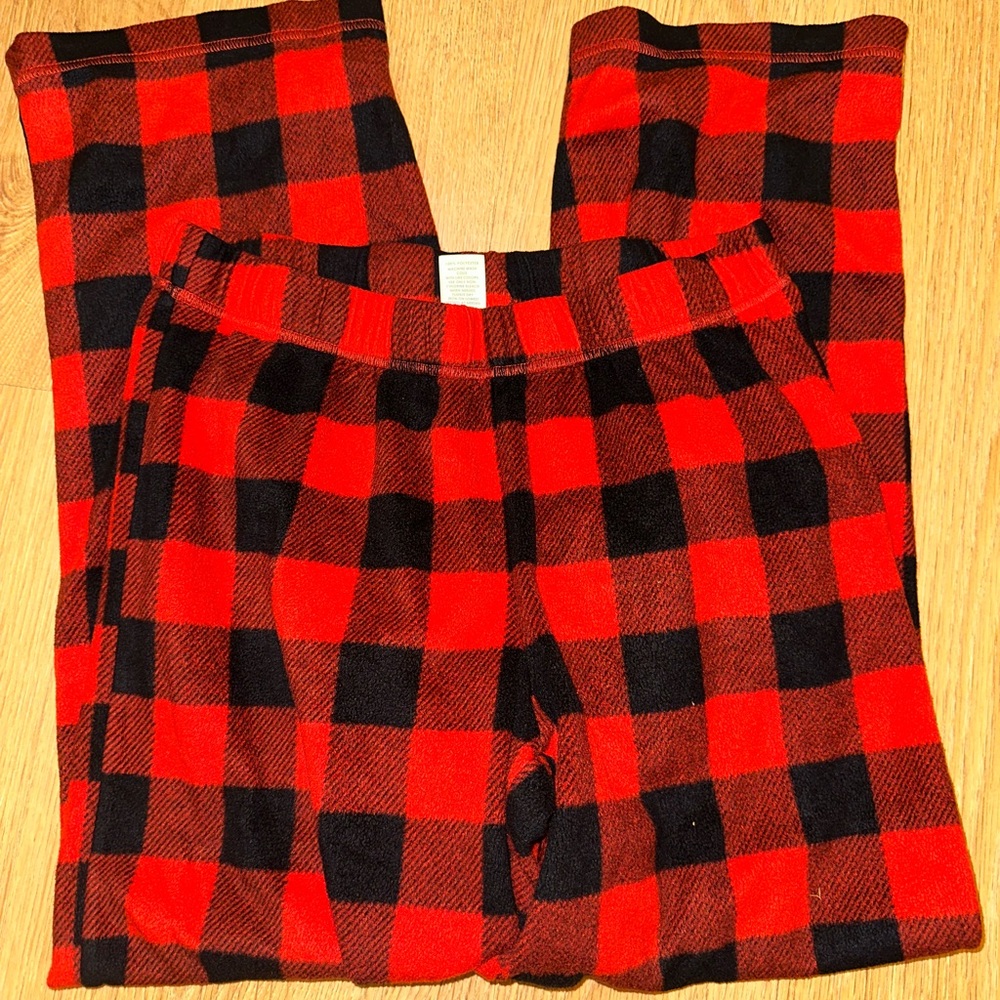 Chic Red and Black Checkered Pajama Bottoms